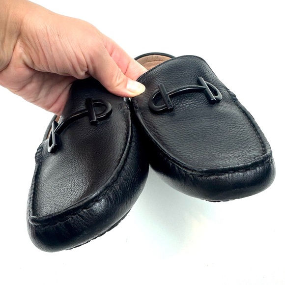 Cole Haan loafers horse bit black leather driving flats moc toe classic preppy - Picture 5 of 10